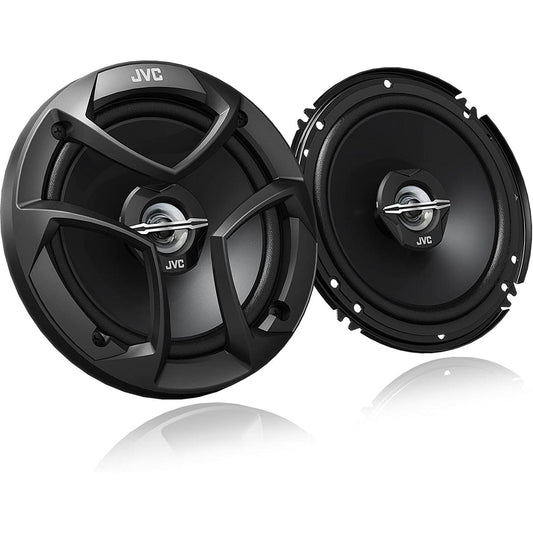 Car Speakers Jvc 6" Round Shape 2-Way Coaxial  300W Ogp Universal Fitting 02 Pcs/Set Black Cs-J620 Executive Quality