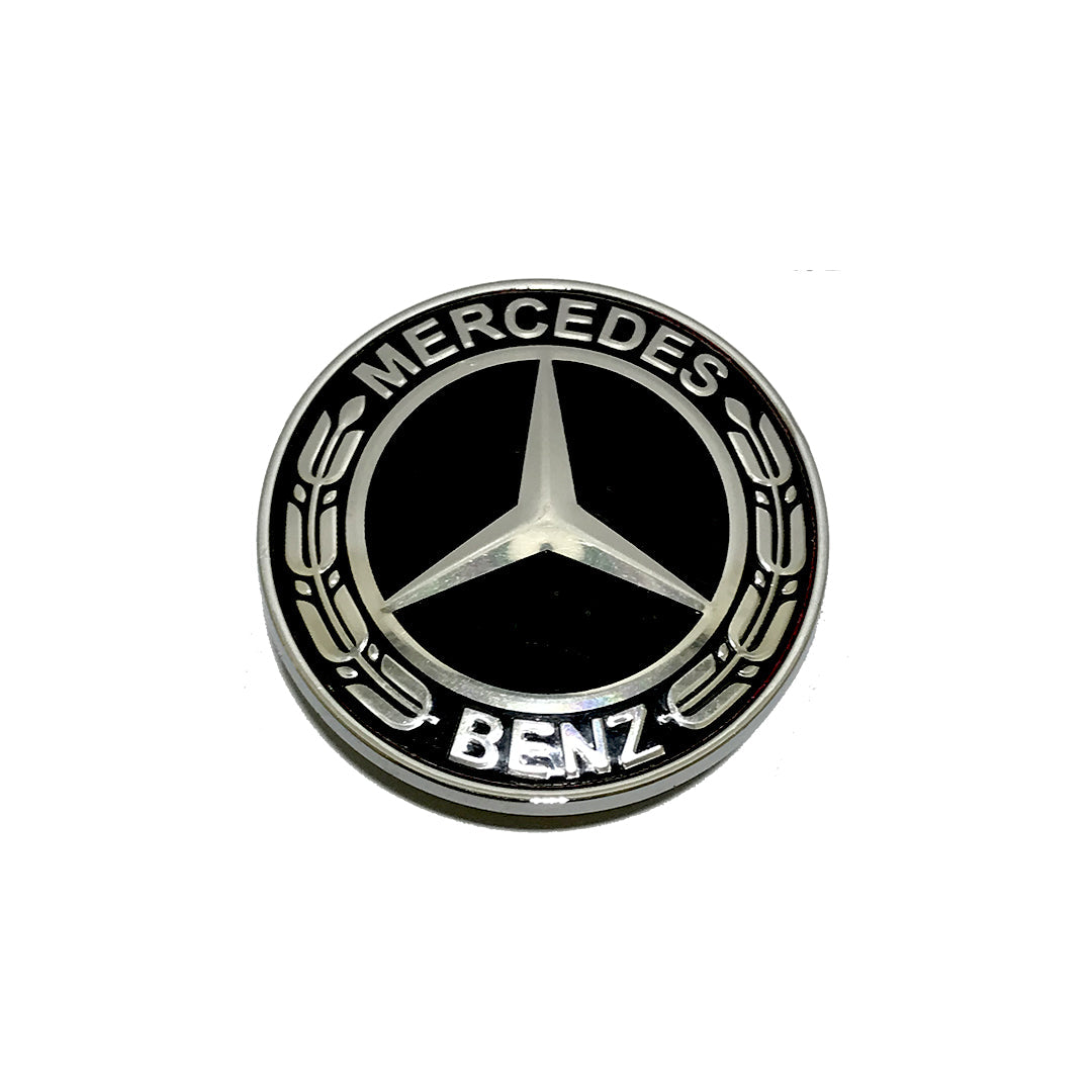 Auto Logo/Monogram Hood Fitting Oem Type Mercedes Logo Oem Fitting Plastic Black/Chrome 01 Pc/Pack Poly Bag Pack Cap Type Logo Mono Logo (China)