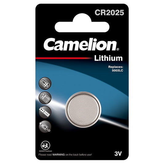 Spare Lithium Coin Battery Cell Camelion Cr2025 12V Per Piece 01 Pc/Pack