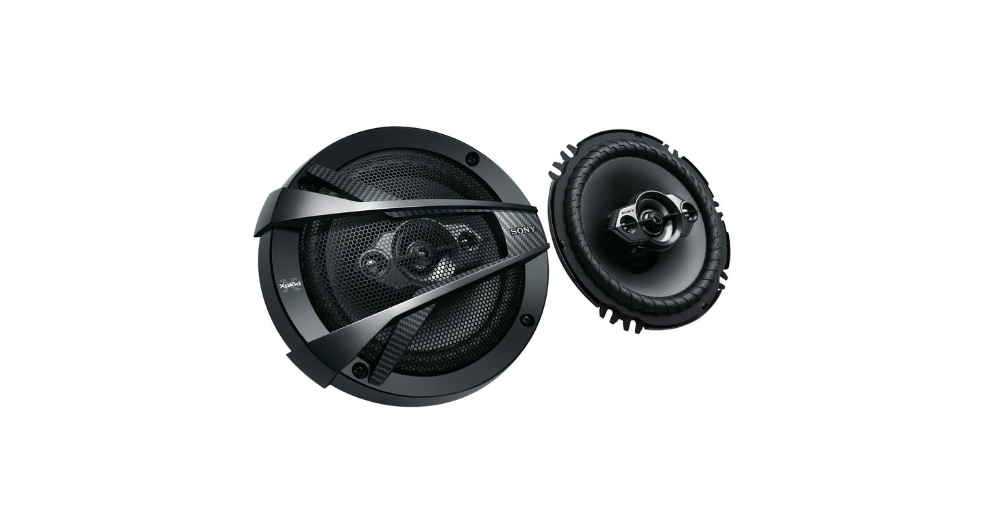 Car Speakers Xs 4" Round Shape 3-Way Coaxial 400W Chc Universal Fitting 02 Pcs/Set Black 4043 Premium Quality