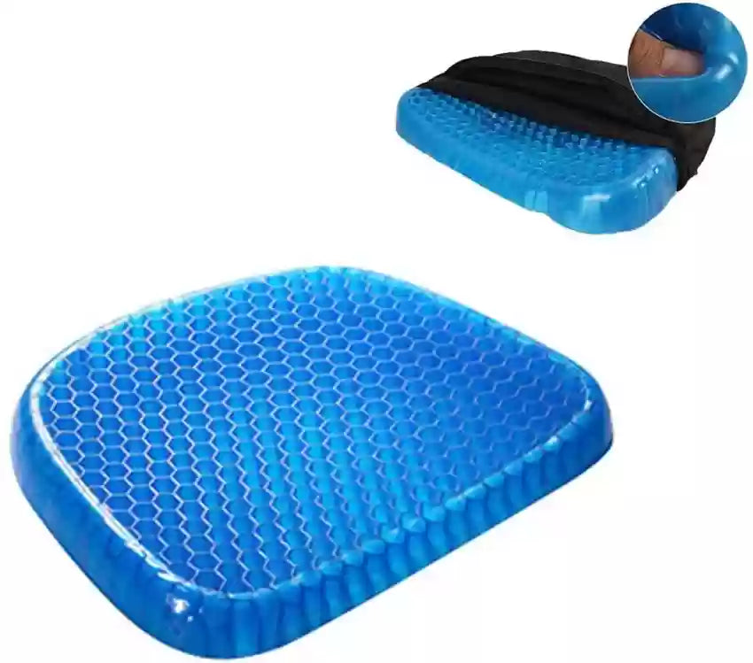 Car Bottom Cushion Mesh/Gel Material Large Size Black 01 Pc/Pack Poly Bag Pack Oval Shape