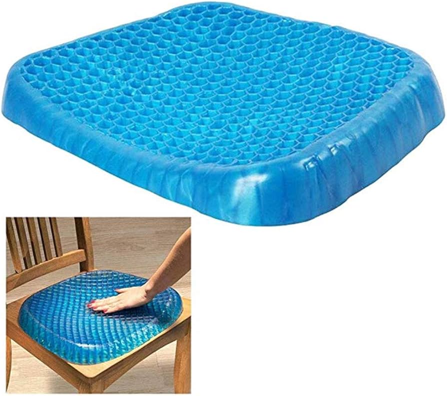 Car Bottom Cushion Mesh/Gel Material Large Size Black 01 Pc/Pack Poly Bag Pack Oval Shape