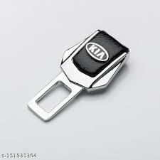 Seat Belt Hook Metal Material Kia Logo 01 Pc/Pack With Button Poly Bag Pack (China)