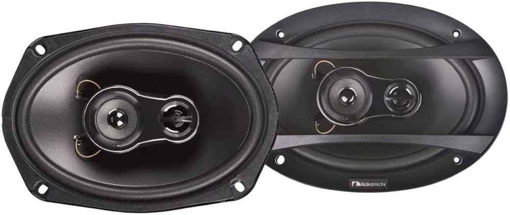 Car Speakers Nakamichi 6"*9" Oval Shape 3-Way Coaxial 260W Chc Universal Fitting 02 Pcs/Set Black Nse6918