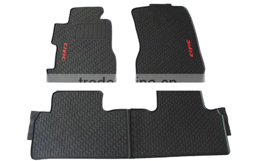 Car Floor Mat Pvc Material Oem Fitting Honda Civic 2018  Premium Quality Black Pvc  03 Pcs / Set Poly Bag Pack  (China)