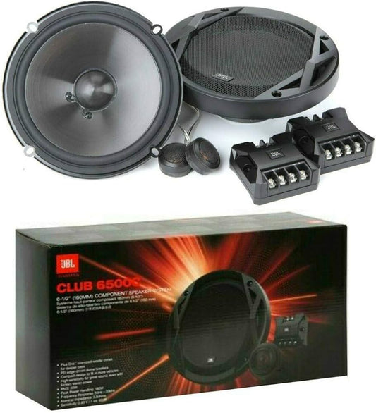 Car Speakers Jbl 6" Round Shape 2-Way Component 1800W Chc Universal Fitting 02 Pcs/Set Black Club 6500C