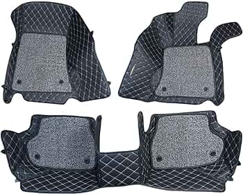Car Floor Mat 9D Zs 2021 Mg Black Pvc  Beige Stitch Black/Grey Grass 03 Pcs / Set Standard Quality (China)