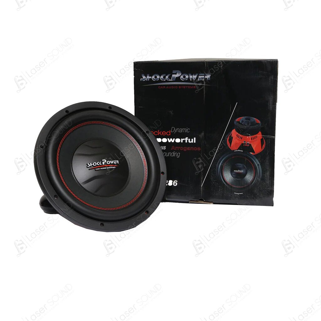 Car Audio Speaker Subwoofer / Woofer Shock Power 12" Round Shape 1200W 4 Ohm Chc Black Colour Box Pack Nakamichi Ns-W120 (China)