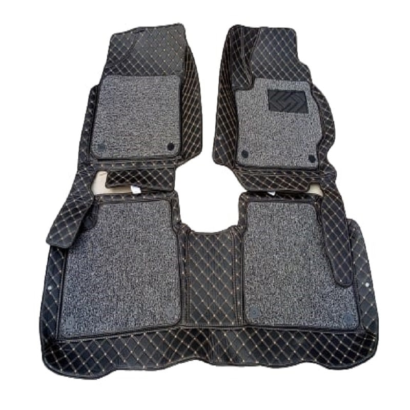 Car Floor Mat 9D Sportage 2020 Kia Black Pvc Beige Stitch Black/Grey Grass 03 Pcs / Set Premium Quality (China)