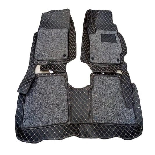 Car Floor Mat 9D Sportage 2020 Kia Black Pvc  Beige Stitch Black/Grey Grass 03 Pcs / Set Premium Quality (China)