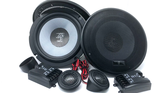 Car Speakers Ak Audio 4" Round Shape 2-Way Component 600W Chc Universal Fitting 02 Pcs/Set Black