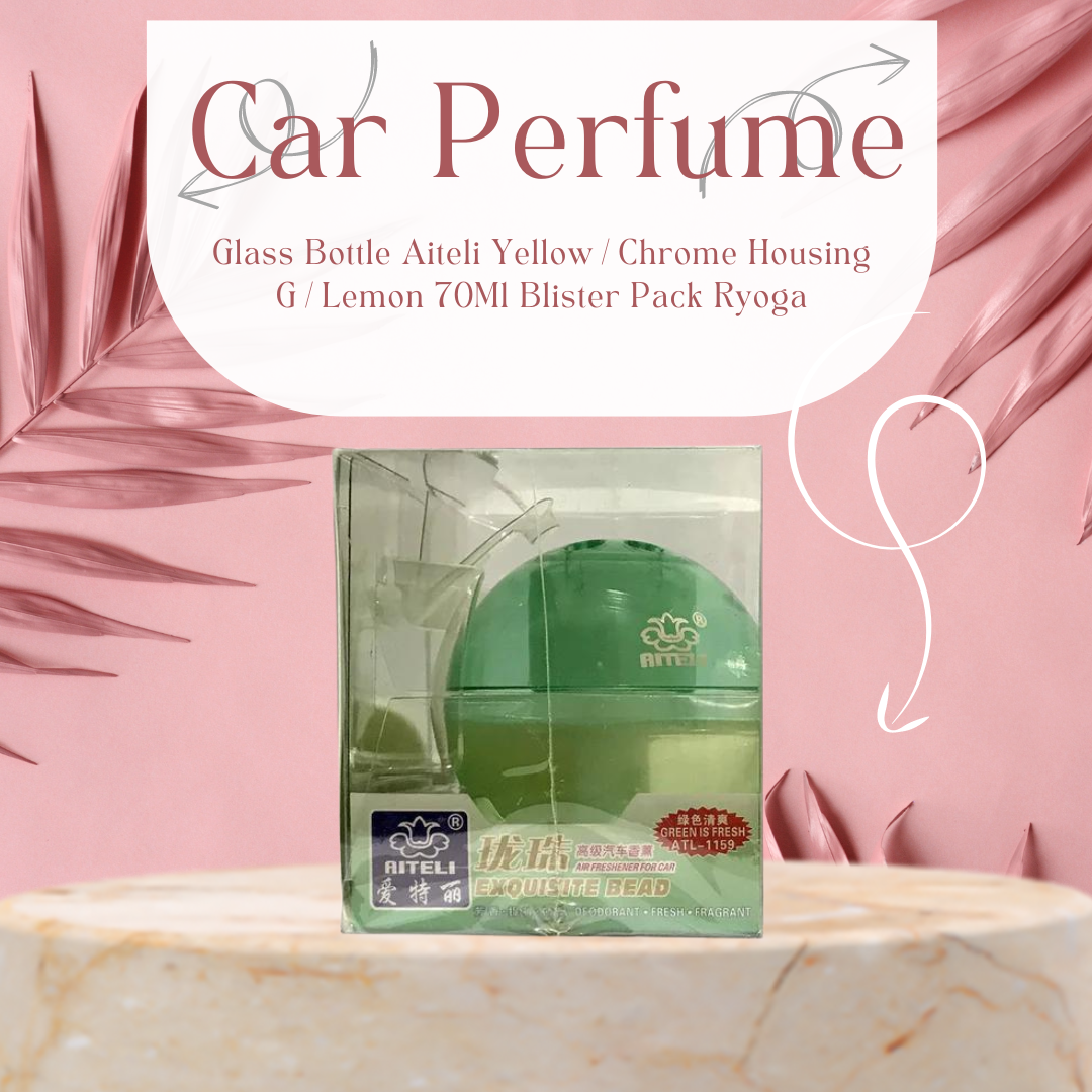 Car Perfume Plastic Bottle Type Aiteli Green Housing G/Lemon 45Ml Blister Pack Exquisite Bead Atl-1159 (China)