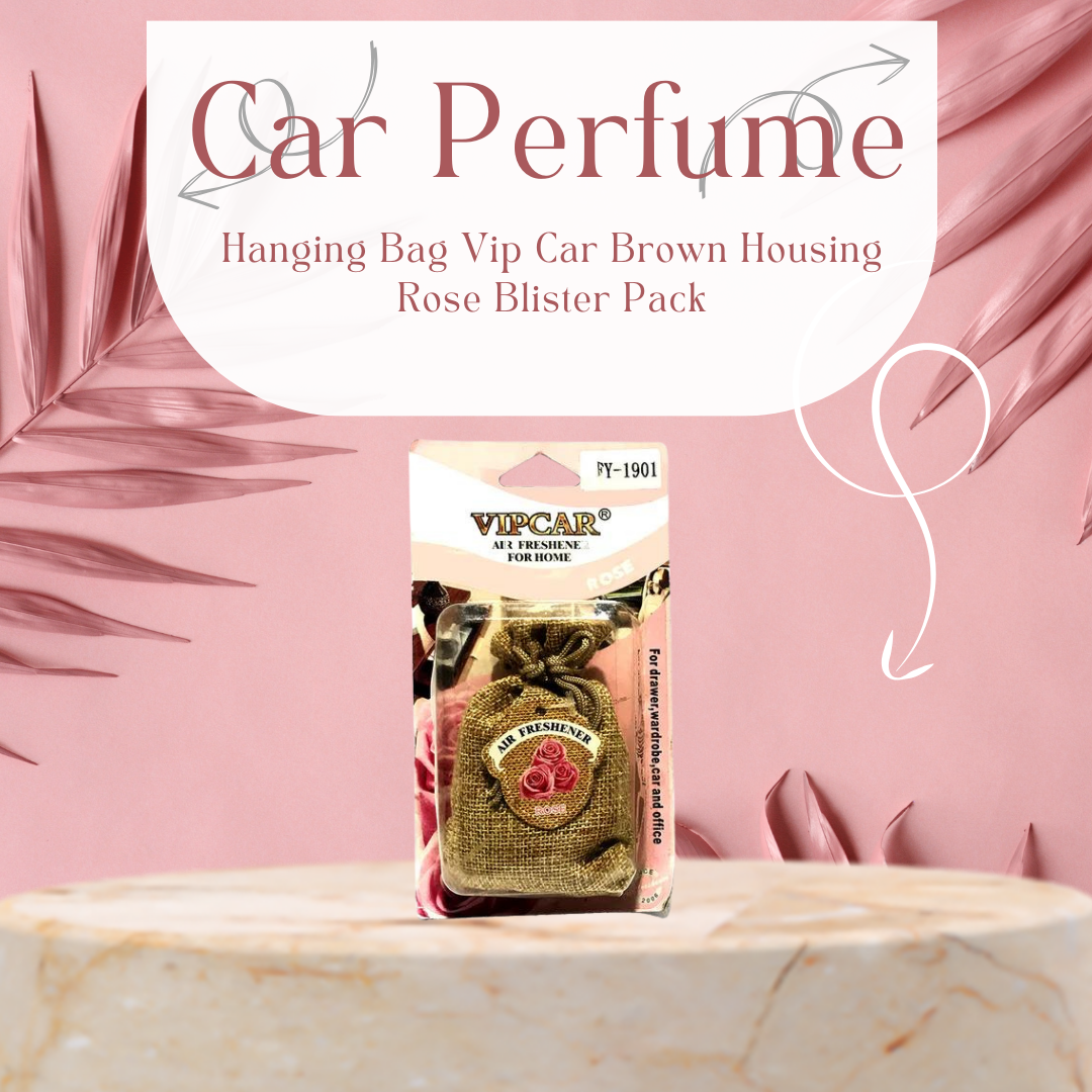 Car Perfume Hanging Bag Vip Car Brown Housing Rose Blister Pack Fy-1901 (China)