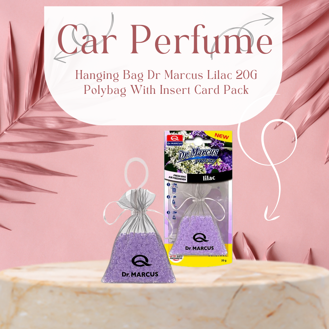 Car Perfume Hanging Bag Dr Marcus Lilac 20G Polybag With Insert Card Pack (Eu)