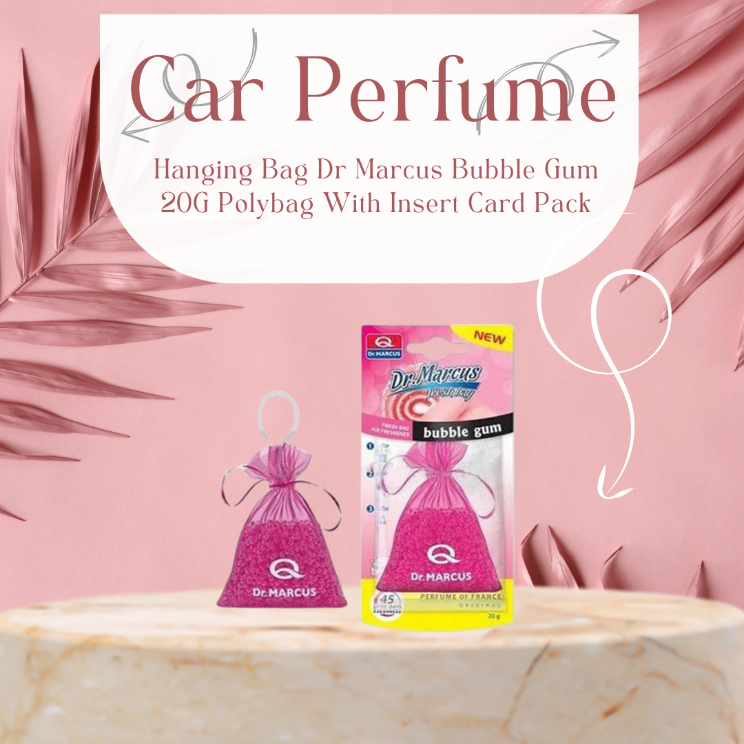 Car Perfume Hanging Bag Dr Marcus Bubble Gum 20G Polybag With Insert Card Pack (Eu)