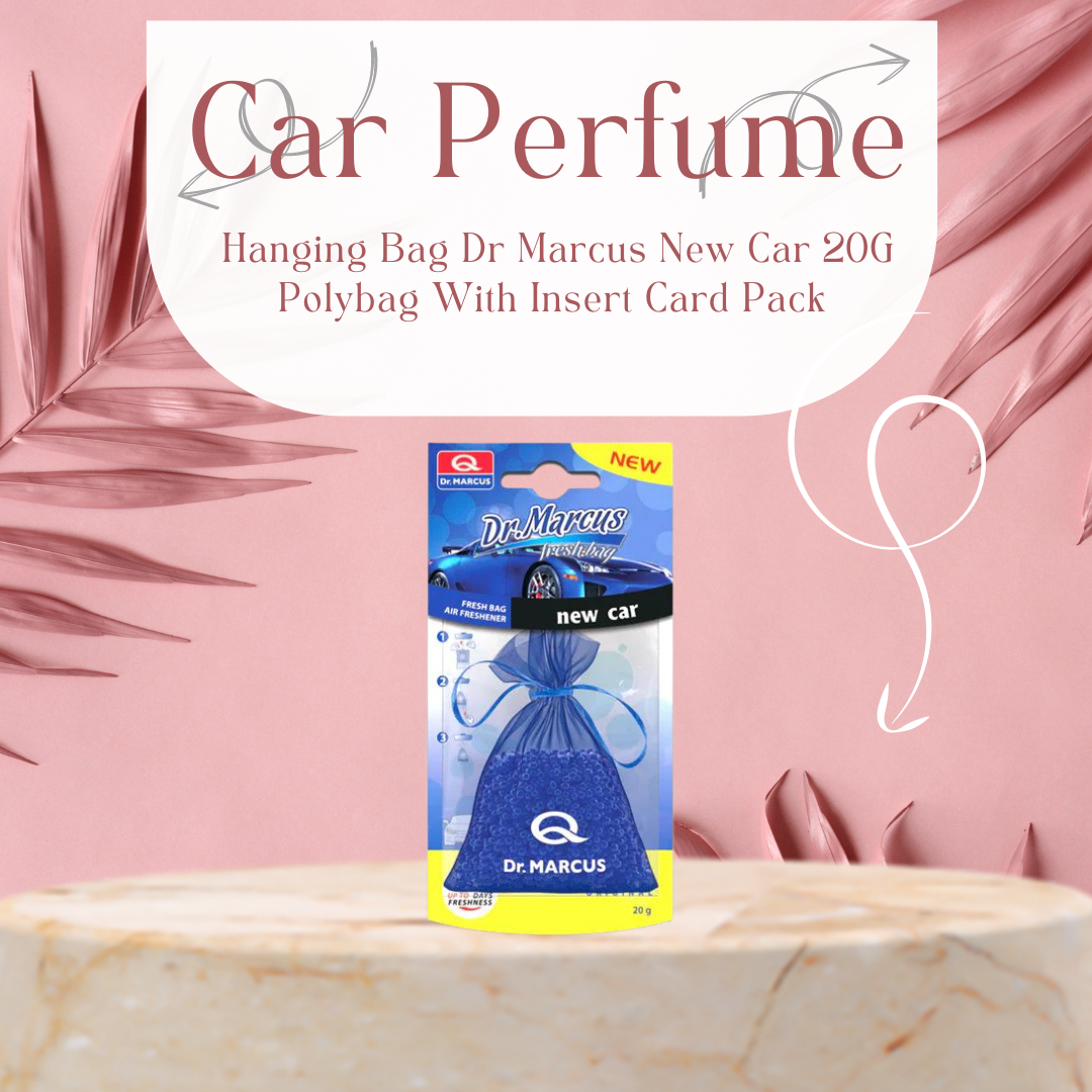 Car Perfume Hanging Bag Dr Marcus New Car 20G Polybag With Insert Card Pack (Eu)