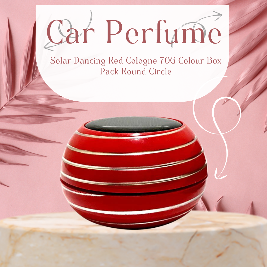 Car Perfume Solar Dancing Red Cologne 70G Colour Box Pack Round Circle Xs-288 (China)