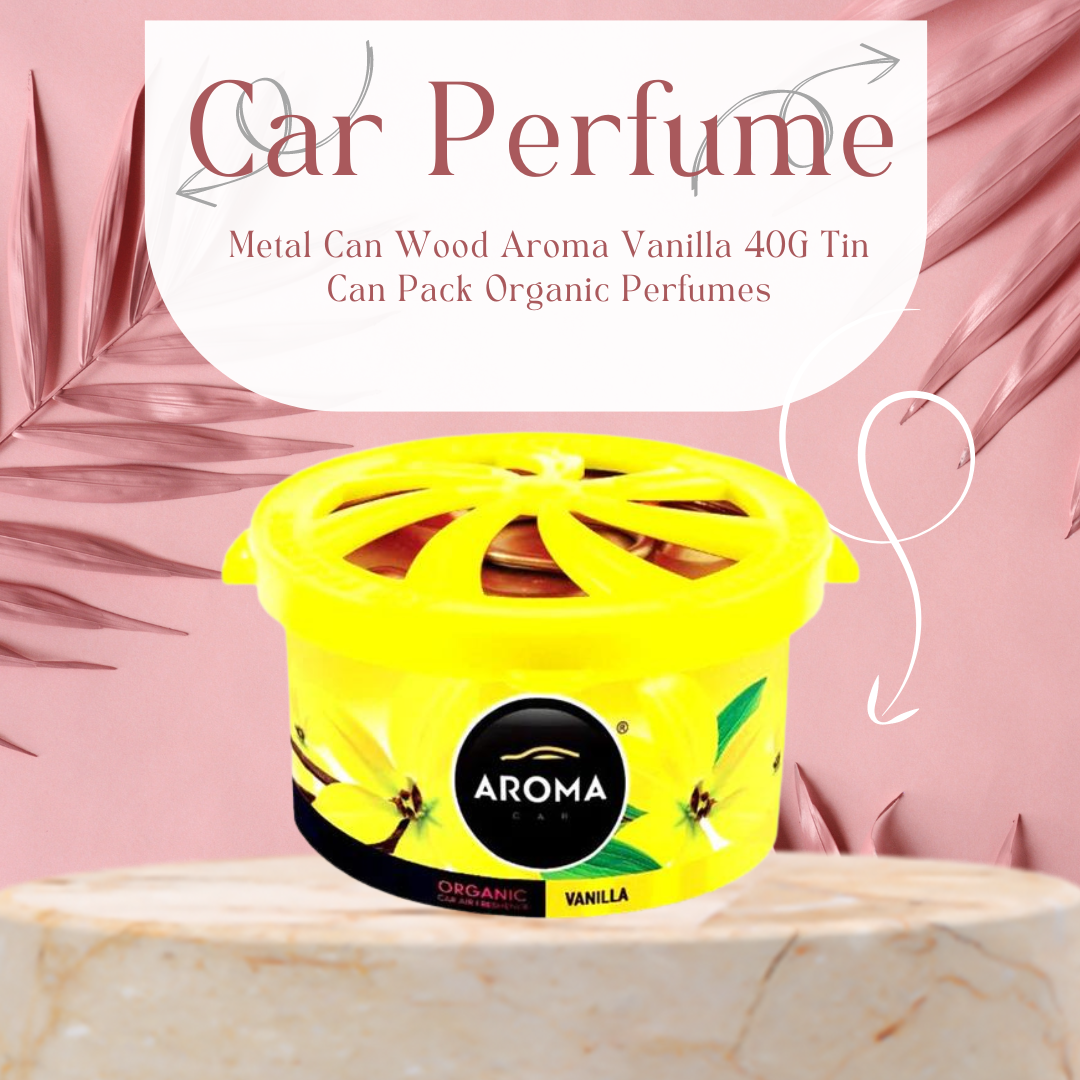 Car Perfume Metal Can Wood Aroma Vanilla 40G Tin Can Pack Organic Perfumes S66720 (Eu)