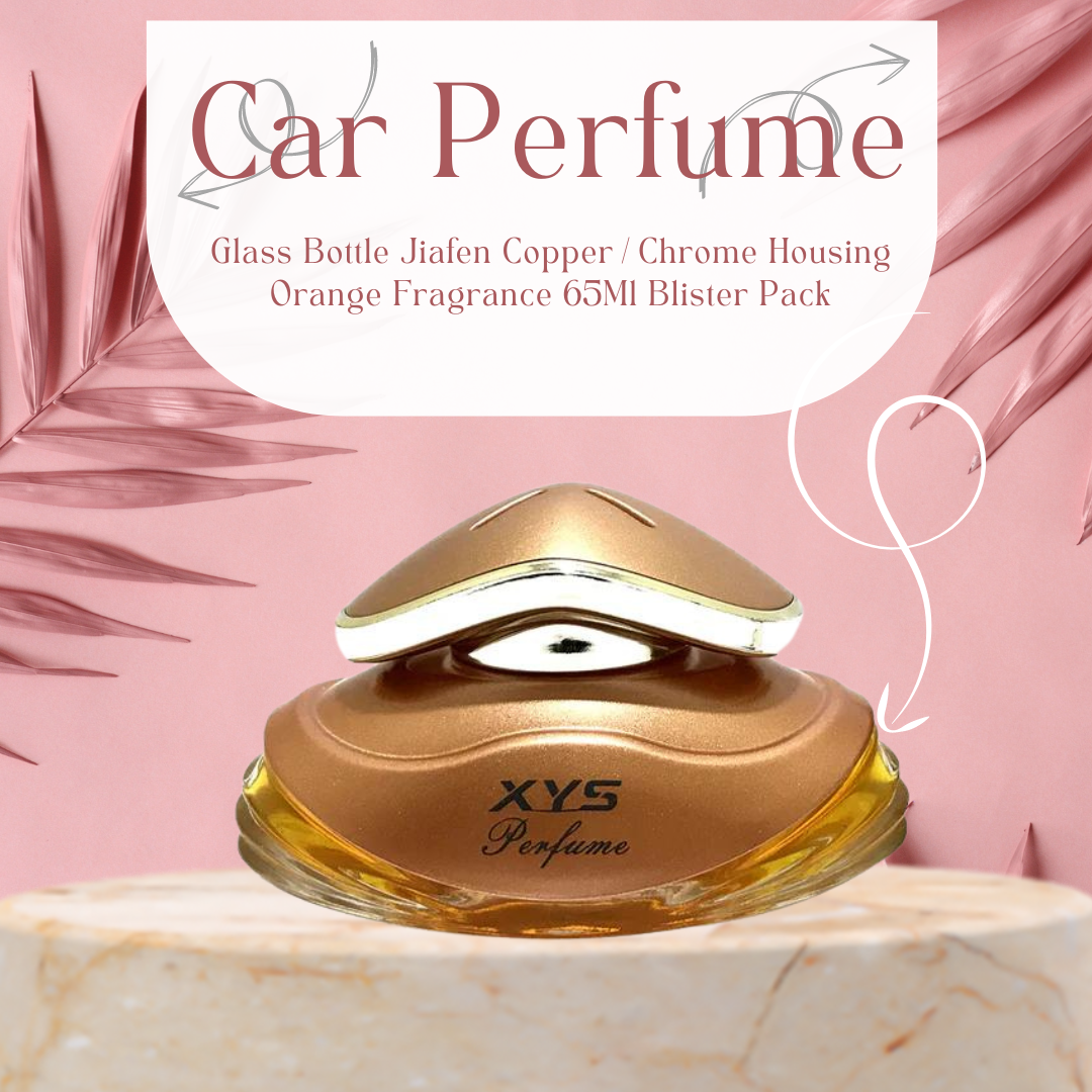 Car Perfume Glass Bottle Jiafen Copper/Chrome Housing Orange Fragrance 65Ml Blister Pack Xys Fy-7336 (China)