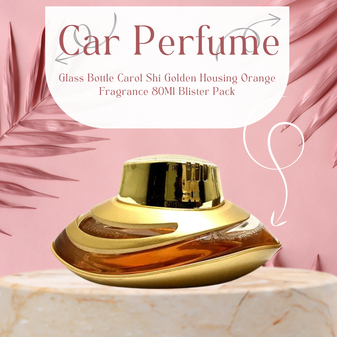 Car Perfume Glass Bottle Carol Shi Golden Housing Orange Fragrance 80Ml Blister Pack Fy-7331 Fy-7331 (China)