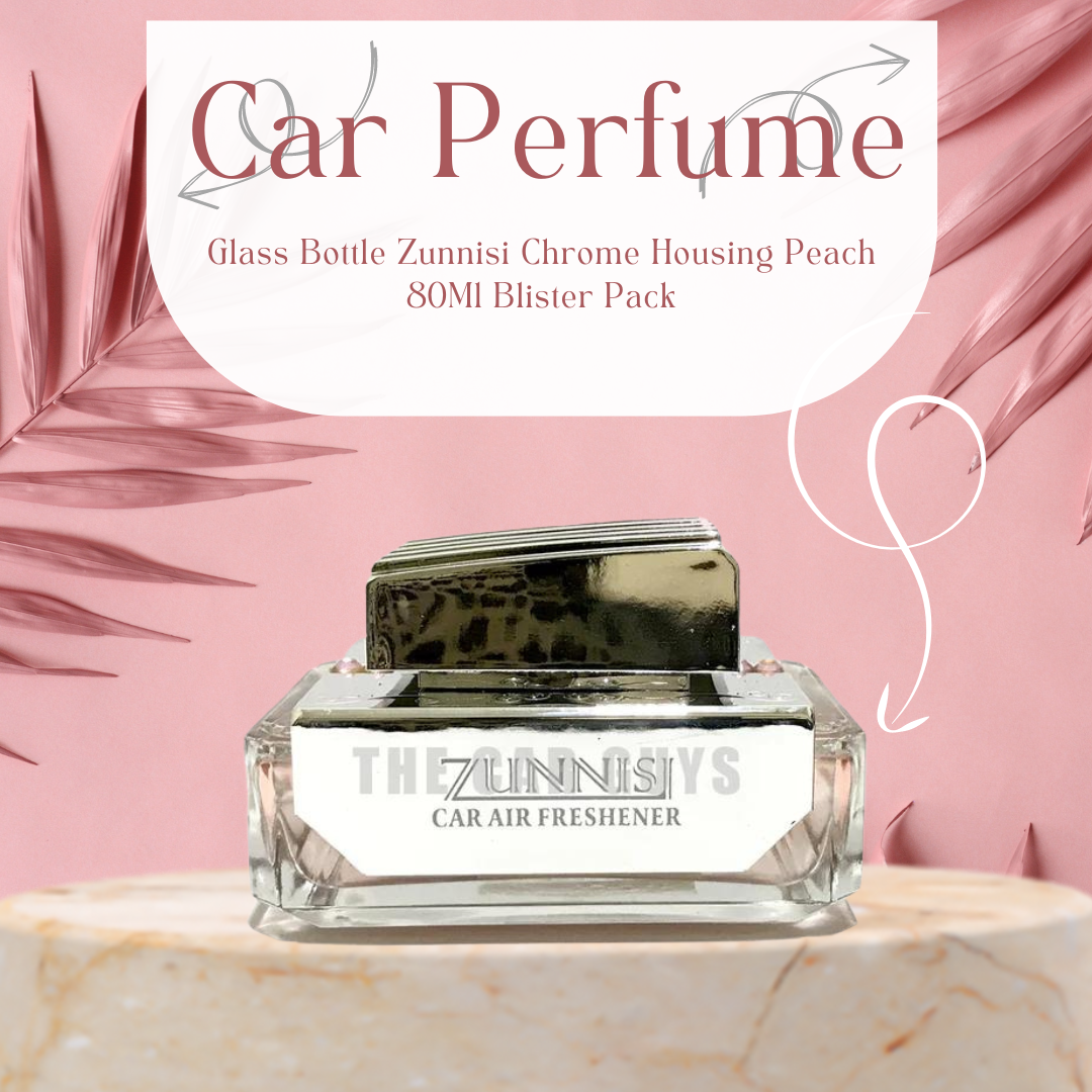 Car Perfume Glass Bottle Zunnisi Chrome Housing Peach 80Ml Blister Pack (China)