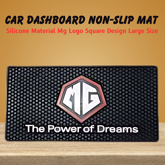 Car Dashboard Non-Slip Mat Silicone Material  Mg Logo Square Design Large Size Black/White (China)