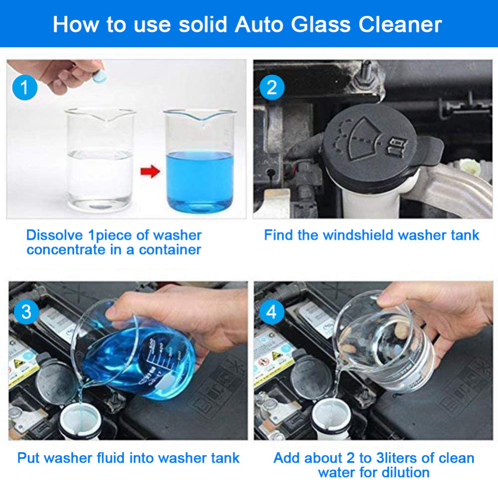 Car Windshield / Glass Washer Concentrated Tablets 01 Pc/Pack Sachet Packing (China)