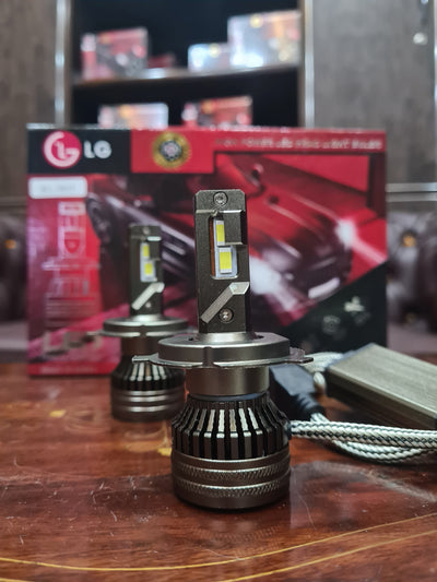 Car Led Head Light Bulbs Lg Cob H4 Ultra White Colour Box Pack (China) Kl-3015 300W