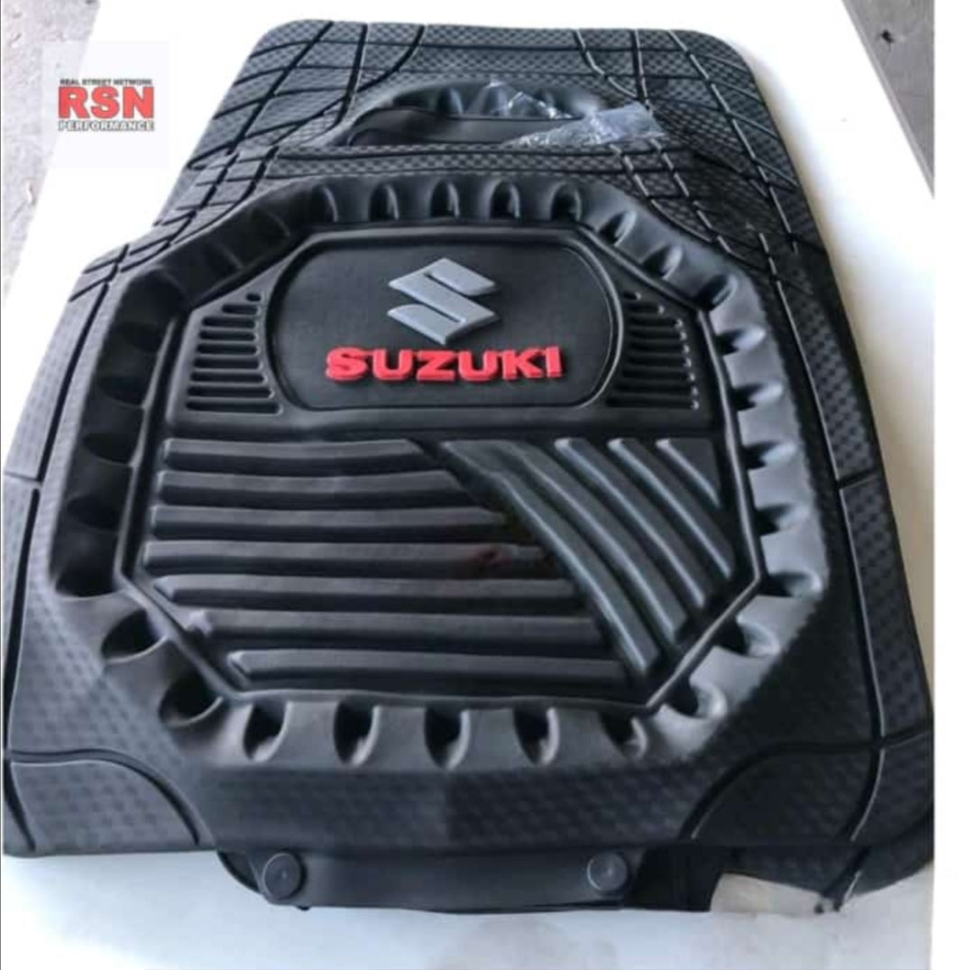 Car Floor Mat Pvc Material Universal Fitting Y-Grey Pvc 05 Pcs/Set Poly Bag Pack Suzuki Logo #100 (China)