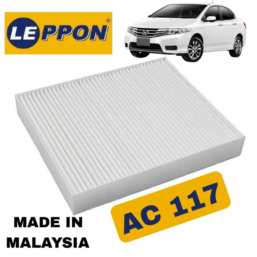 Automotive A/C Cabin Filter Leppon Replacement Assembly Type Honda City 2012-2017 Colour Box Pack Vp Ac-117 (Malaysia)