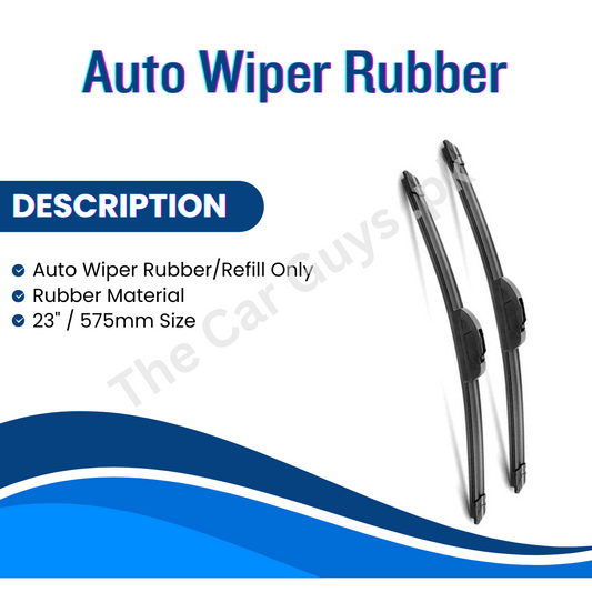 Auto Wiper Rubber / Refill Only  Rubber Material 23" / 575Mm 01 Pc/Pack Bulk Pack