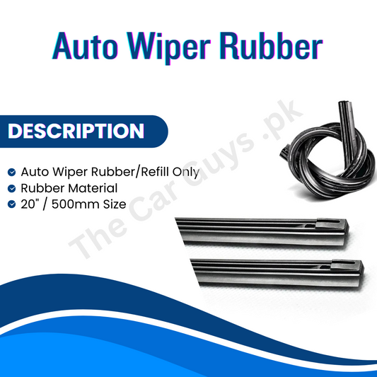 Auto Wiper Rubber / Refill Only  Rubber Material 20" / 500Mm 01 Pc/Pack Bulk Pack