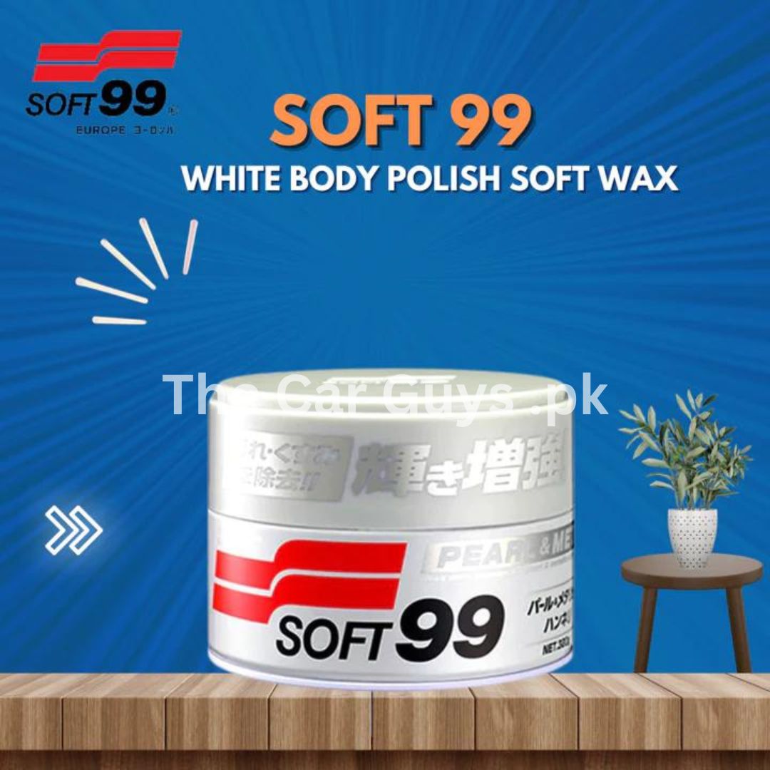 Car Body Polish Soft 99 Soft Wax Tin Can Pack 350G White (Japan)