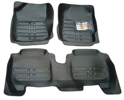 Car Floor Mat 5D Toyota Vitz 2015 Black Pvc 03 Pcs / Set Standard Quality (China)