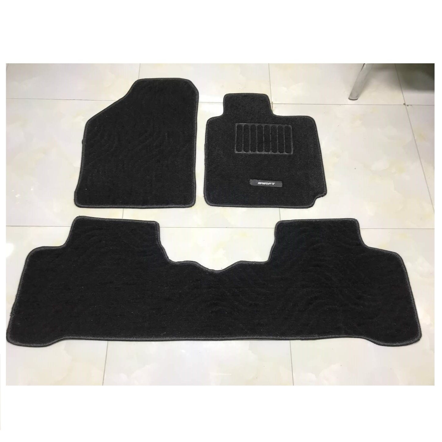 Car Floor Mat Executive Carpet Material Oem Fitting Suzuki Swift 2022 03 Pcs / Set Black Poly Bag Pack