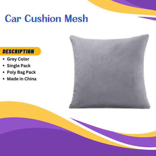 Car Back Rest Cushion Velvet Material Triangle Shape  Large Size Grey 01 Pc/Pack Poly Bag Pack  (China)