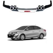 Car Rear Bumper Diffuser Oem Fitting Toyota Yaris 2020  Grand Design  With Reflector With Single Exhaust Black/Chrome (China)