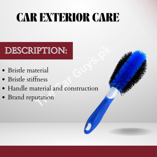 Car Exterior Care / Cleaning / Detailing Brush  Medium Size Plastic Material Tire Brush Blue/Black/Grey 01 Pc/Pack Premium Quality Bulk Pack (China)