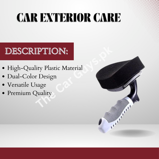 Car Exterior Care / Cleaning / Detailing Brush  Medium Size Plastic Material Tire Brush Grey/Black 01 Pc/Pack Premium Quality Bulk Pack (China)