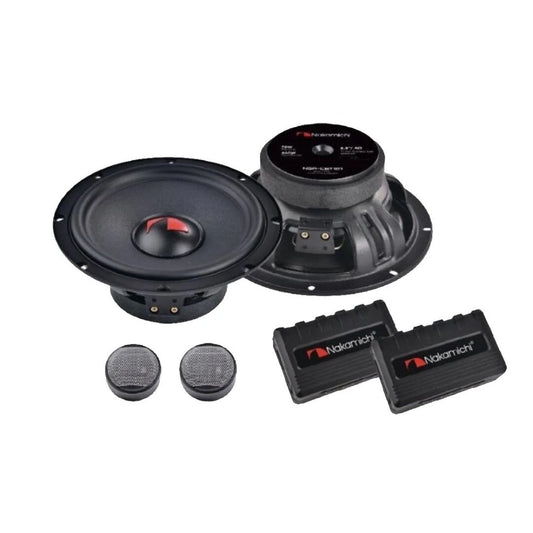 Car Speakers Nakamichi 6.5" Oval Shape 2-Way Component 450W Ogp Universal Fitting 02 Pcs/Set Black Nakamichi Nsa-Cs1711 Executive Quality
