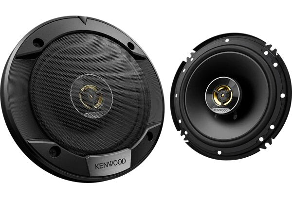 Car Speakers Kenwood 6" Round Shape 2-Way Coaxial 300W Ogp Universal Fitting 02 Pcs/Set Black Kfc-S1666