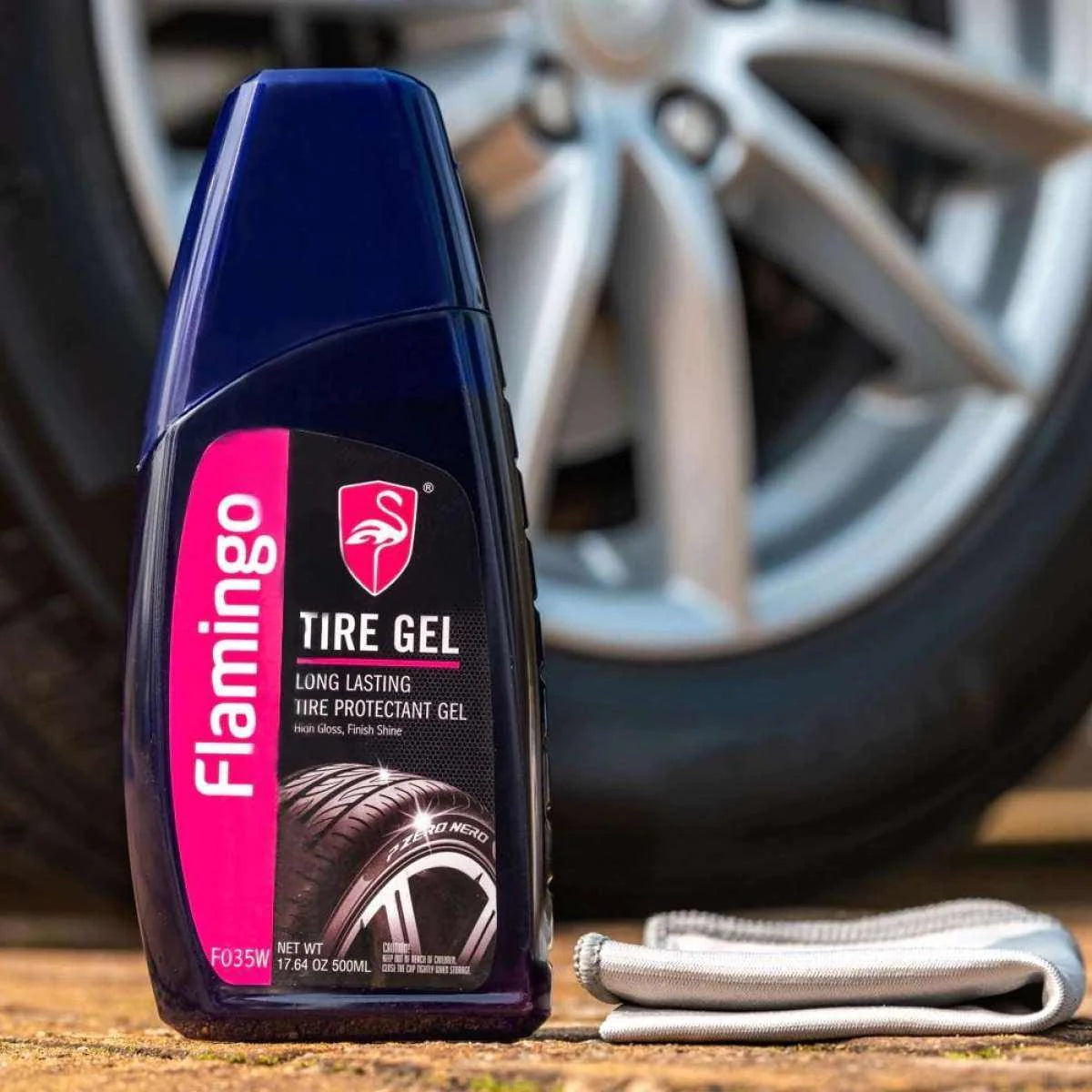 Car Tire Gel Flamingo Plastic Can Pack 500Ml F35W (China)