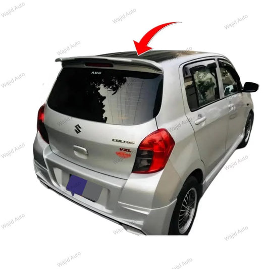Car Spoiler Trunk Type Suzuki Cultus 2020 Si Design Fgm Tape Type Fitting Without Light Large Size Solid White Colour