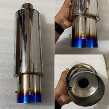 Auto Muffler Tip Pipe Hks Single Tip Design Ss Material Ss/Burnt Inlet 2.25" Outlet 2.25" Universal Fitting Box Pack (China)