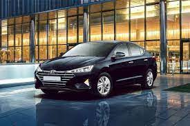 Auto Leather Type Seat Cover M/B Oem Design Custom Fitting Hyundai Elantra 2021 Black/Beige Colour Beige Stitch 12 Pcs / Set
