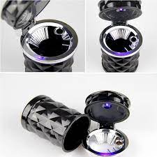 Car Ash Tray With Led Black Large Size With Ac Vent Clip Ht-012 (China)
