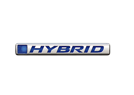 Car Universal Mono Metal Material Hybrid Logo Chrome/Blue 01 Pc/Pack Poly Bag Pack (China)