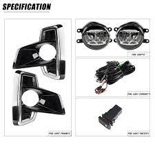 Car Fog Lamp Korealite Oem Fitting Halogen Toyota To Rocco 2018 Oem Plastic Housing Plastic Lens Clear Lens Black/Chrome Kl-7877 (China)