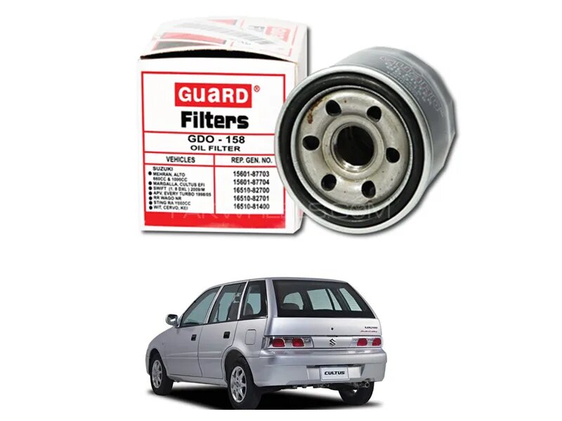 Automotive Oil Filter Guard Genuine Assembly Type Suzuki Old Cultus For Petrol Engine 1000Cc Colour Box Pack | V P Gdo-158 (Pakistan)