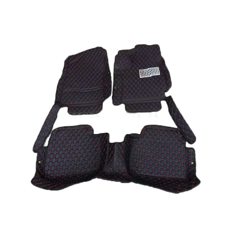 Car Floor Mat 8D Elantra 2021 Hyundai Black Pvc Beige Stitch 03 Pcs / Set Premium Quality (China)
